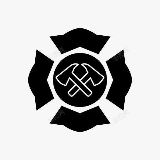 消防员徽章消防栓消防svg_新图网 https://ixintu.com 消防员 徽章 消防栓 消防