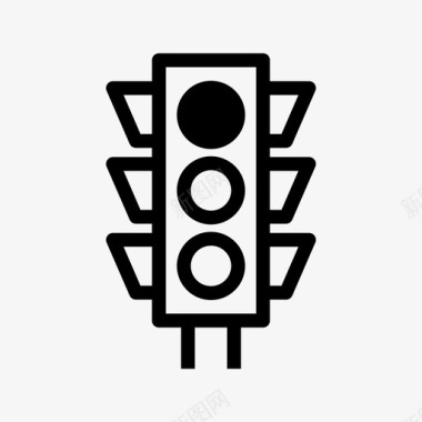 交通灯指示灯标志图标