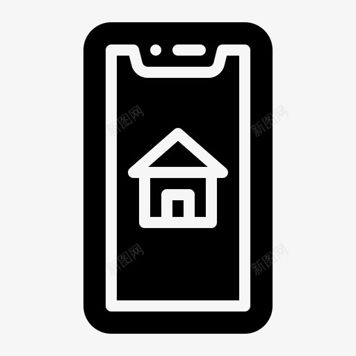 移动应用家房子svg_新图网 https://ixintu.com 移动 应用 智能 用家 房子 手机 智能家居 雕文