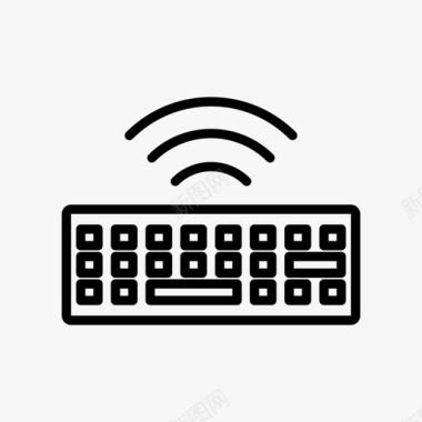 无线键盘计算机部件设备图标