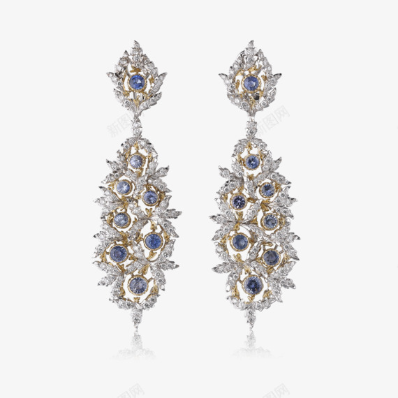 Buccellati  Earrings  孔雀耳饰  High Jewelry珠宝png免抠素材_新图网 https://ixintu.com 孔雀 耳饰 珠宝