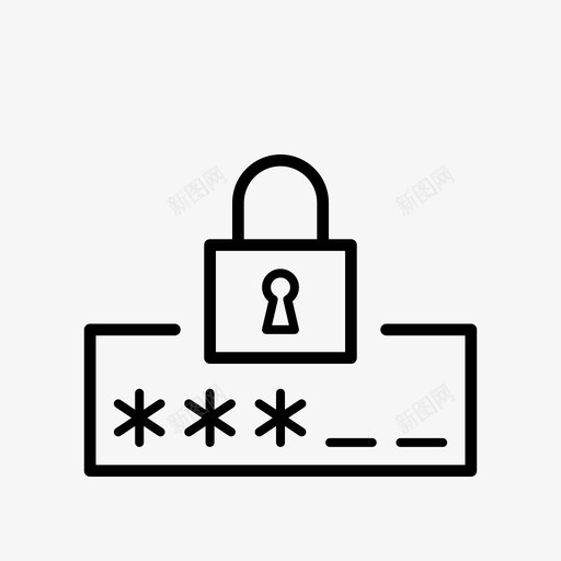 密码访问码锁svg_新图网 https://ixintu.com 密码 访问 码锁 密码锁 轮廓 图示