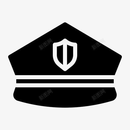 警帽警察警官svg_新图网 https://ixintu.com 警帽 警察 警官 安全 标志