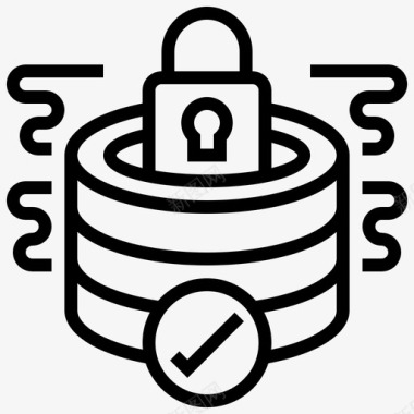 数据库保护锁安全图标