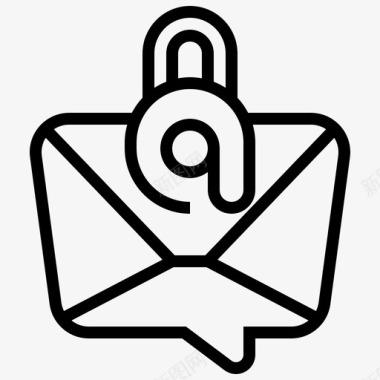 机密电子邮件信件私人图标