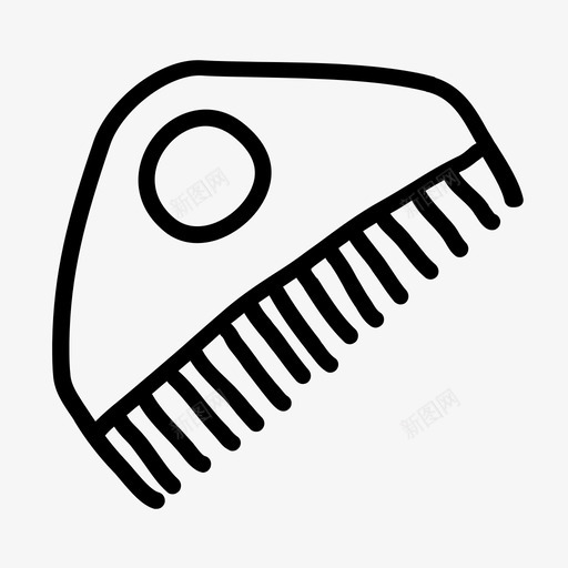 梳子美容发刷svg_新图网 https://ixintu.com 梳子 手绘 美容 发刷 发型 宽牙