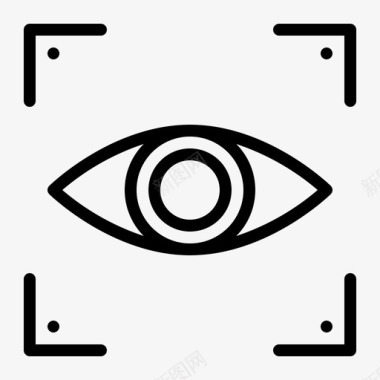 眼睛扫描仪识别视网膜图标