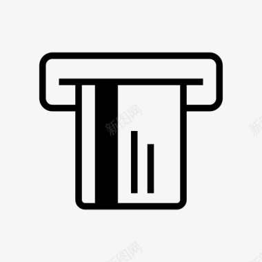 插入信用卡atm信用卡图标