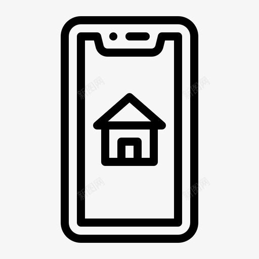 移动应用家房子svg_新图网 https://ixintu.com 移动 应用 智能 用家 房子 手机 智能家居