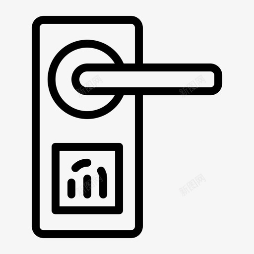 门把手指纹安全svg_新图网 https://ixintu.com 门把 把手 指纹 安全 智能家居 轮廓