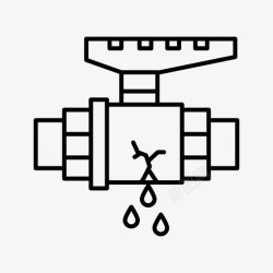 漏水的铁桶漏水的阀门水管设备水管工高清图片