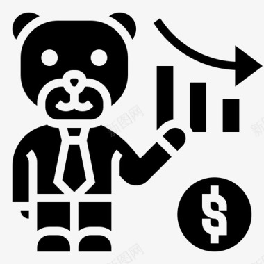 熊市下跌金融图标