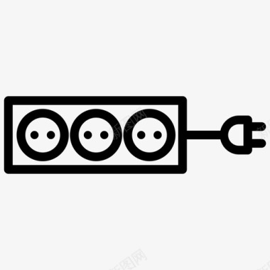 电插座电源电压源图标