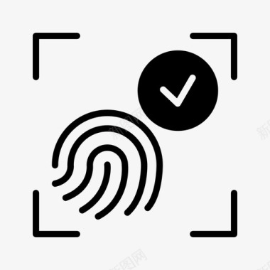指纹扫描密码安全码图标