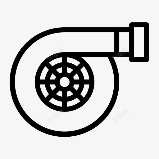 涡轮汽车发动机svg_新图网 https://ixintu.com 涡轮 汽车 发动机 机器 零件 汽车零件 轮廓