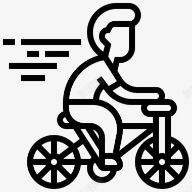 骑自行车锻炼爱好图标