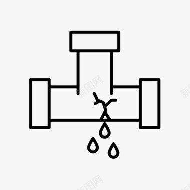 漏水的管子水管设备水管工图标