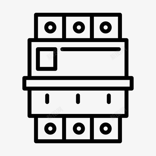 断路器接触器电气断路器svg_新图网 https://ixintu.com 断路器 接触器 电气 电子 继电器 电压