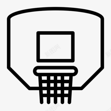 篮圈篮板篮球图标