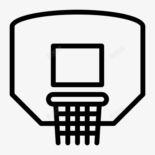 篮圈篮板篮球svg_新图网 https://ixintu.com 篮圈 篮板 篮球 球网 运动 大纲