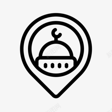 清真寺位置伊斯兰教穆斯林图标