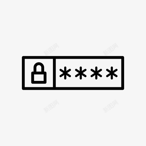 密码访问码锁svg_新图网 https://ixintu.com 密码 访问 码锁 密码锁 轮廓 图示