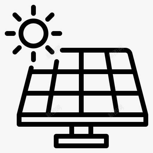 太阳能电池板替代电力svg_新图网 https://ixintu.com 太阳能 电池板 替代 电力 能源 发电厂 全球 变暖