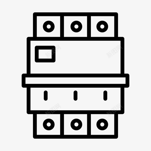 断路器接触器电气断路器svg_新图网 https://ixintu.com 断路器 接触器 电气 电子 继电器 电压