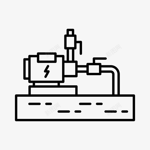 水泵电动泵水暖设备svg_新图网 https://ixintu.com 水泵 电动 泵水 水暖 设备 安装 卧式 管道工