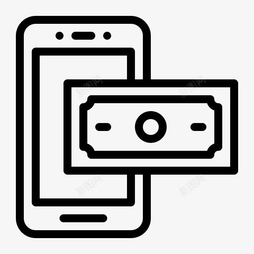 在线支付货币智能手机svg_新图网 https://ixintu.com 货币 在线支付 智能 手机 大纲