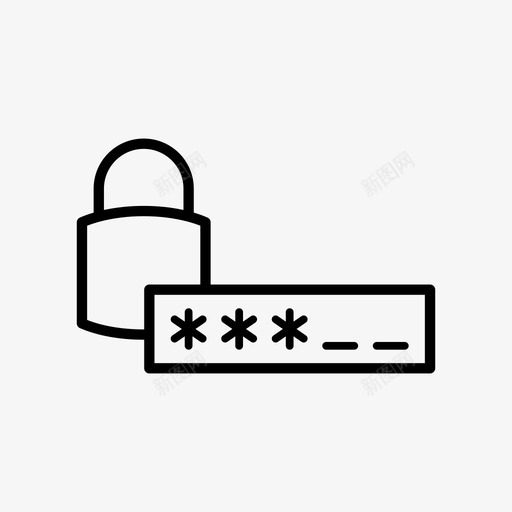 密码访问码锁svg_新图网 https://ixintu.com 密码 访问 码锁 密码锁 轮廓 图示