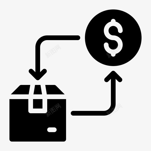 货到付款箱包svg_新图网 https://ixintu.com 货到付款 箱包 包裹 运输 物流 图示