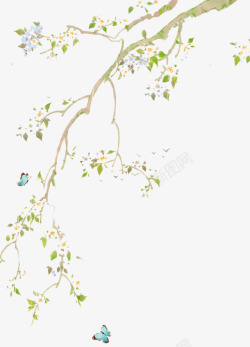 免扣花枝设计素材