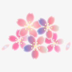 春天樱花 花朵 春季 恋蝶设计光效花瓣素材