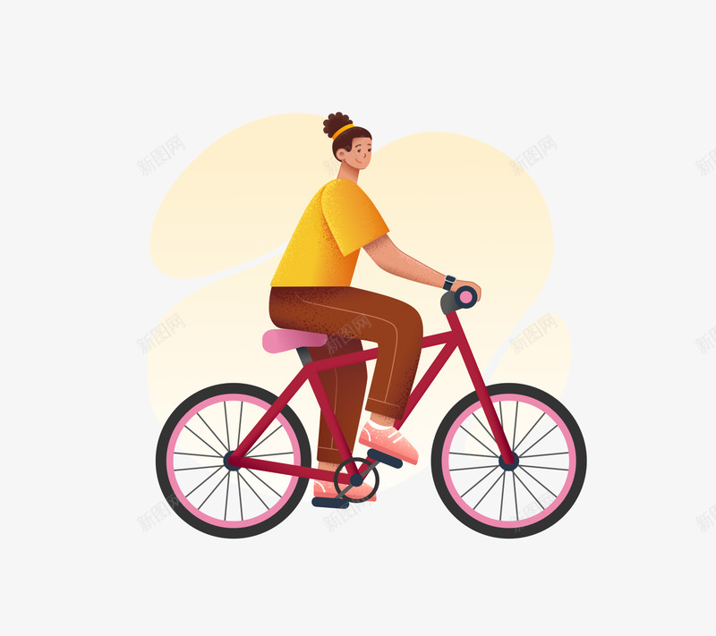 Female Cycling Colorful 22x人物png免抠素材_新图网 https://ixintu.com 人物
