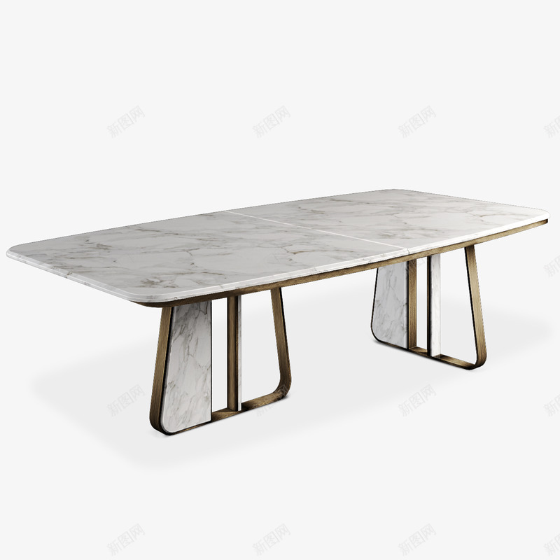 Kenai Dining Table featuring Carrara Marble单品餐桌png免抠素材_新图网 https://ixintu.com 单品 餐桌