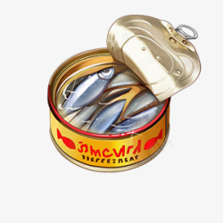 鲱鱼罐头图标图标素材