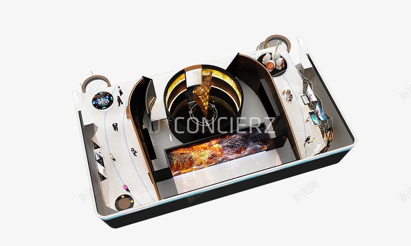 INNOPROM 2019 Russian Copper Company Pavillion  Dconcierz展厅布局图png免抠素材_新图网 https://ixintu.com 展厅 布局