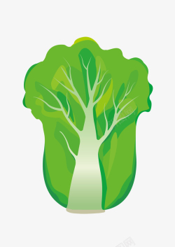 绿菜白菜插画扁平高清图片