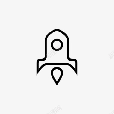 极速发货火箭icon线性小图标PNG下载图标