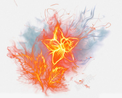 花朵星星造型火焰花朵星星素材火花高清图片