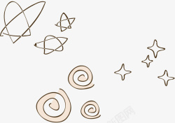 手绘圈圈素材手绘卡通圈圈圆圈星星高清图片
