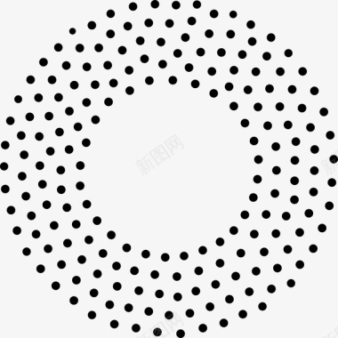 半圆圆圈密集分散点圆圈密集图标
