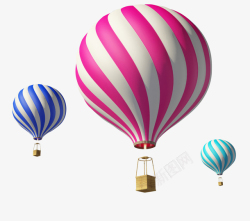 彩色瑜伽球热气球彩色气球天空高清图片