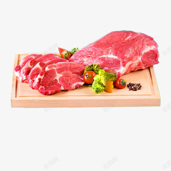 菜板上的猪肉png免抠素材_新图网 https://ixintu.com 猪肉 生猪肉 鲜猪肉 鲜肉