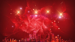 庆典PPT红色商务科技背景高清图片