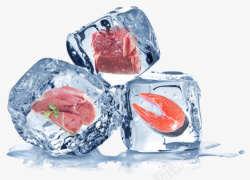 冰冻肉新鲜肉类冰块高清图片