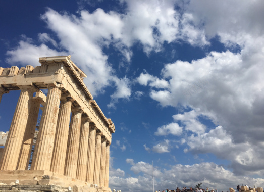 希腊雅典神庙风景背景