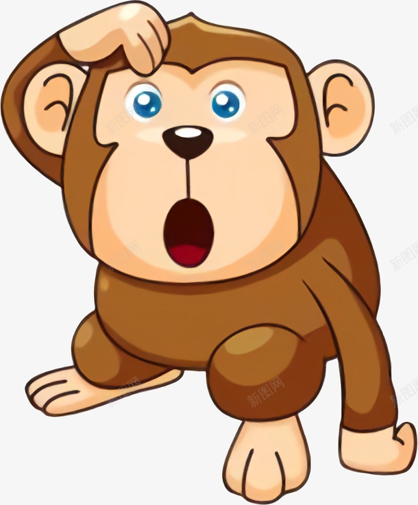 卡通动漫猴子png免抠素材_新图网 https://ixintu.com 动 卡 大眼猴 子 漫 猴 通 鬼脸猴子