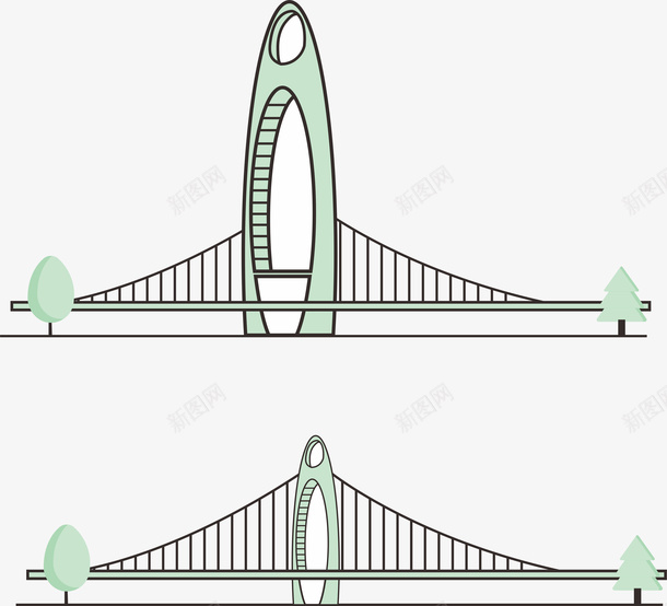 广州地标猎德大桥广州特色建筑广州剪影png免抠素材_新图网 https://ixintu.com 广州地标 猎德大桥 广州特色建筑 广州剪影